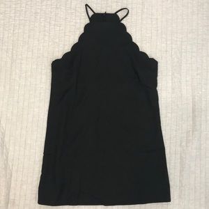 Black Lulu's Scalloped Top Dress